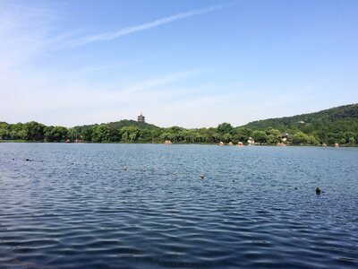 Hangzhou west lake santan moon photo