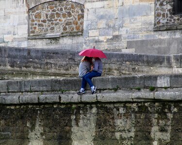 Rain people color photo