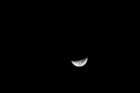 Nighttime moon crescent photo