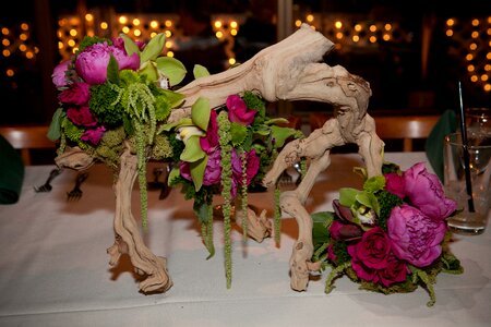 Centerpiece floral design wedding flowers photo