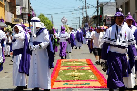 Procession carpet guatemala