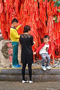 Red buddhist worship
