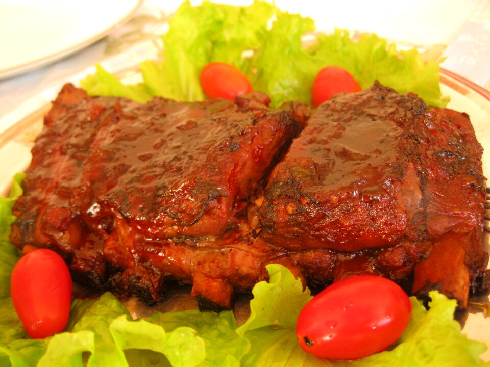 Food ribs barbecue
