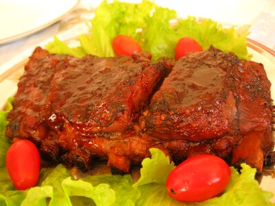 Food ribs barbecue