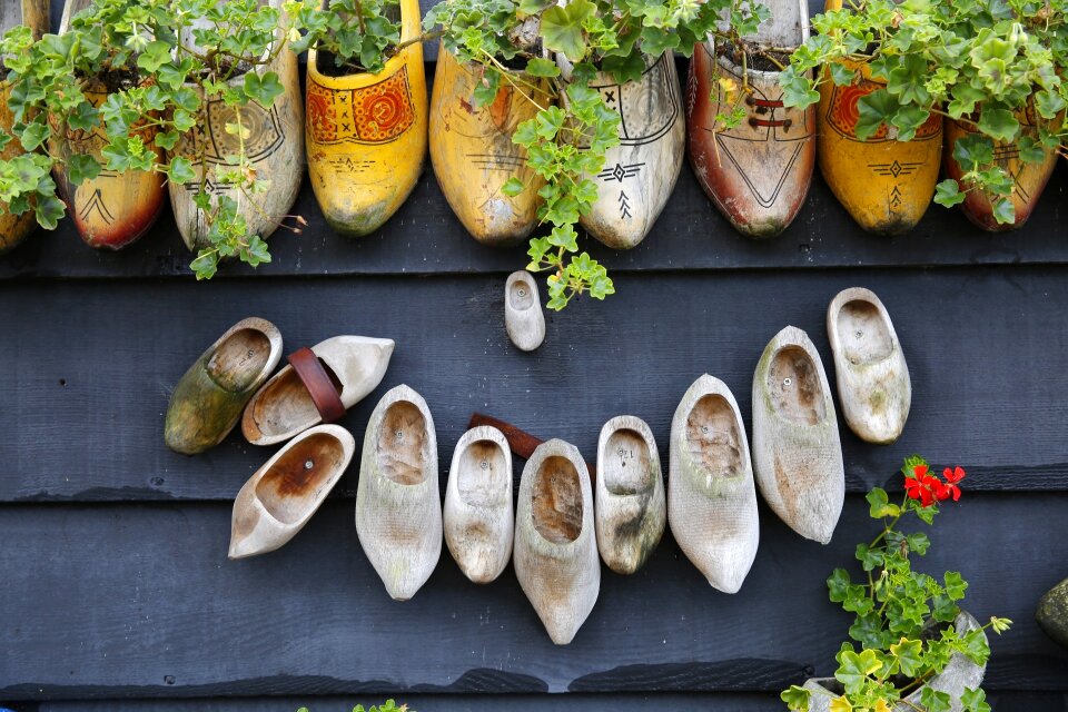 Netherlands windmill village shoes