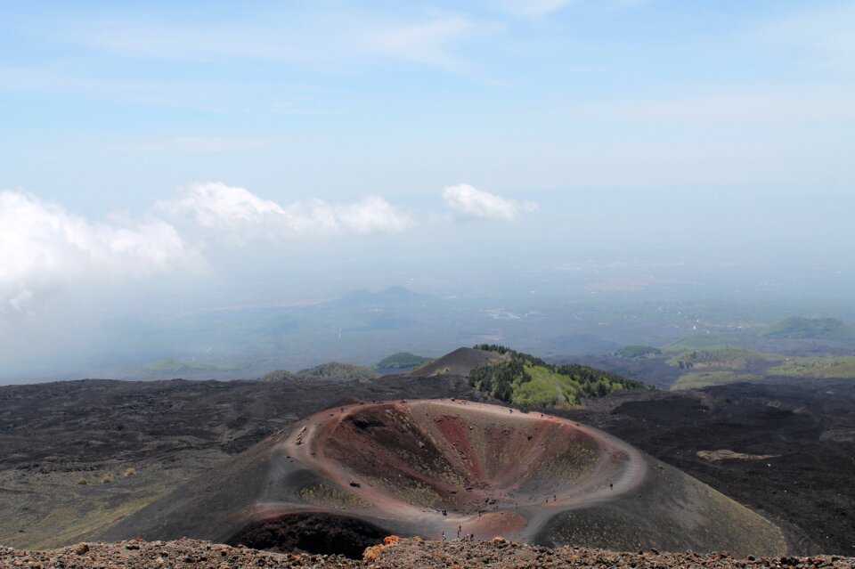Volcano sicily crater