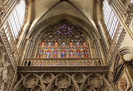 Church stained window photo