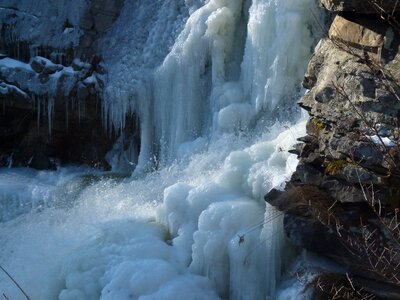 Frozen ice icicles photo