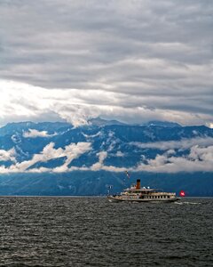 Vaud mountains blue photo