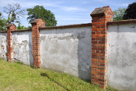 The walls of the architecture red