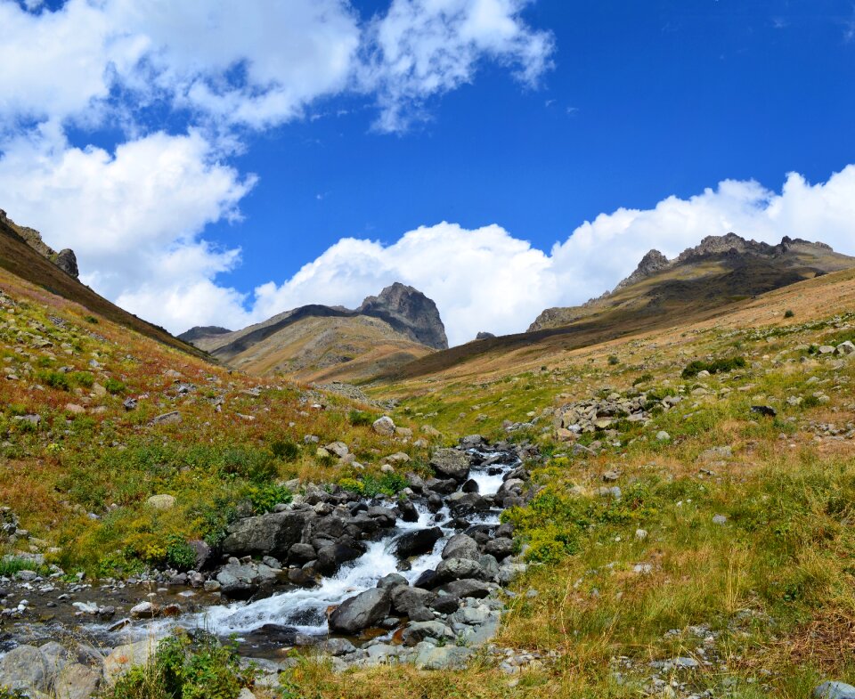 Landscape green mountains