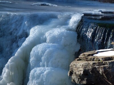 Frozen ice icicles photo