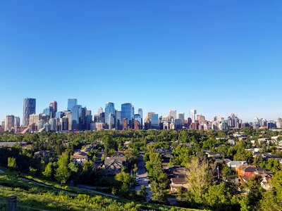 Panorama city downtown