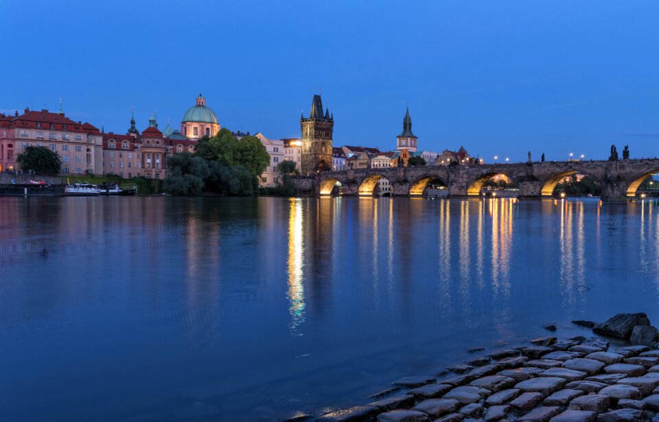 Charles bridge bridge prague at night