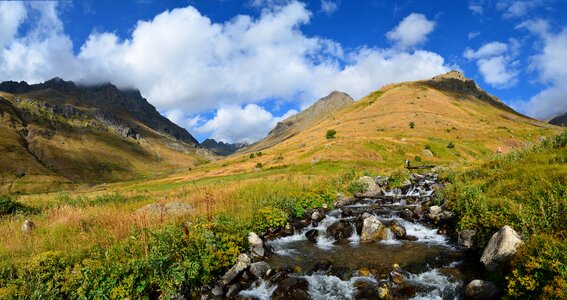 Landscape green mountains