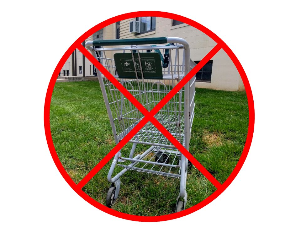 Supermarket trolley shopping