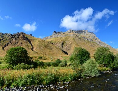 Landscape green mountains