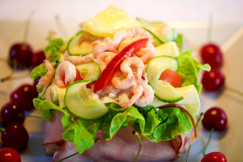 Cake salé salad ham