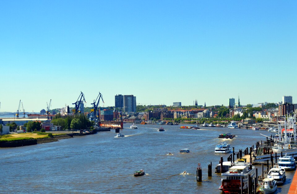 Elbe gantry cranes port of hamburg