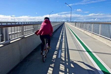 Bike track road sky photo