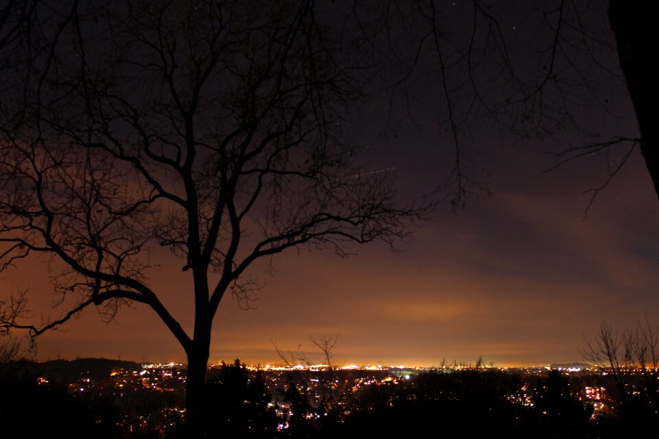Night photograph lights at night