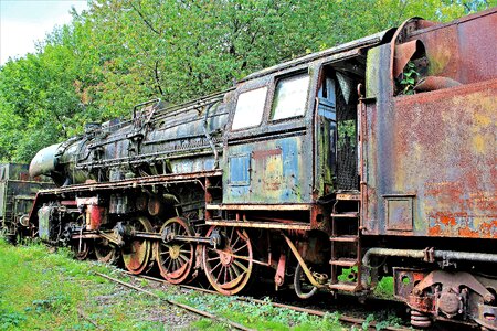 Historically loco steam railway photo