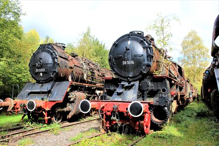Historically loco steam railway photo