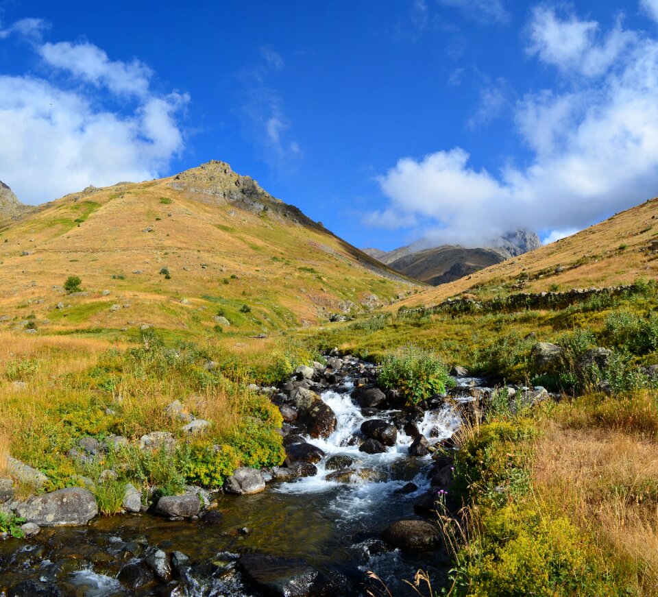 Landscape green mountains