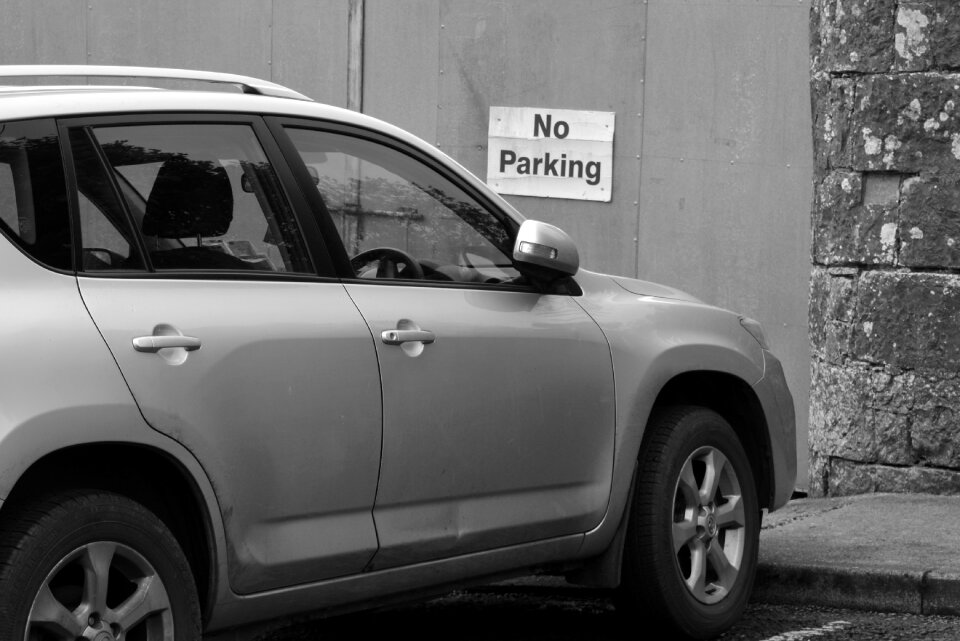 Ban traffic warnschild