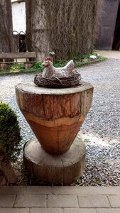 Wood sculpture figure