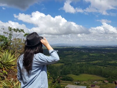 Blue sky vista green