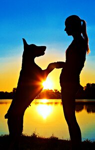Woman sunrise friendship