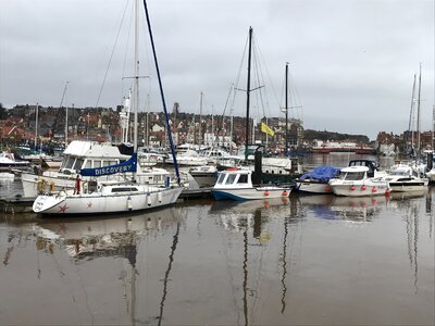 Whitby harbour boats