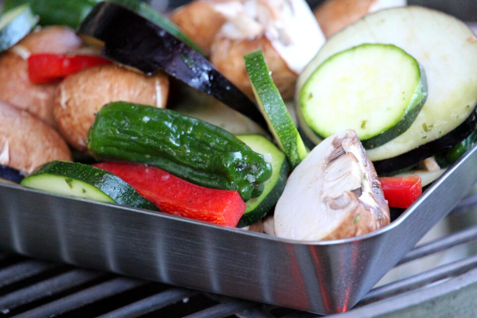 Grilled vegetables rich in vitamins healthy