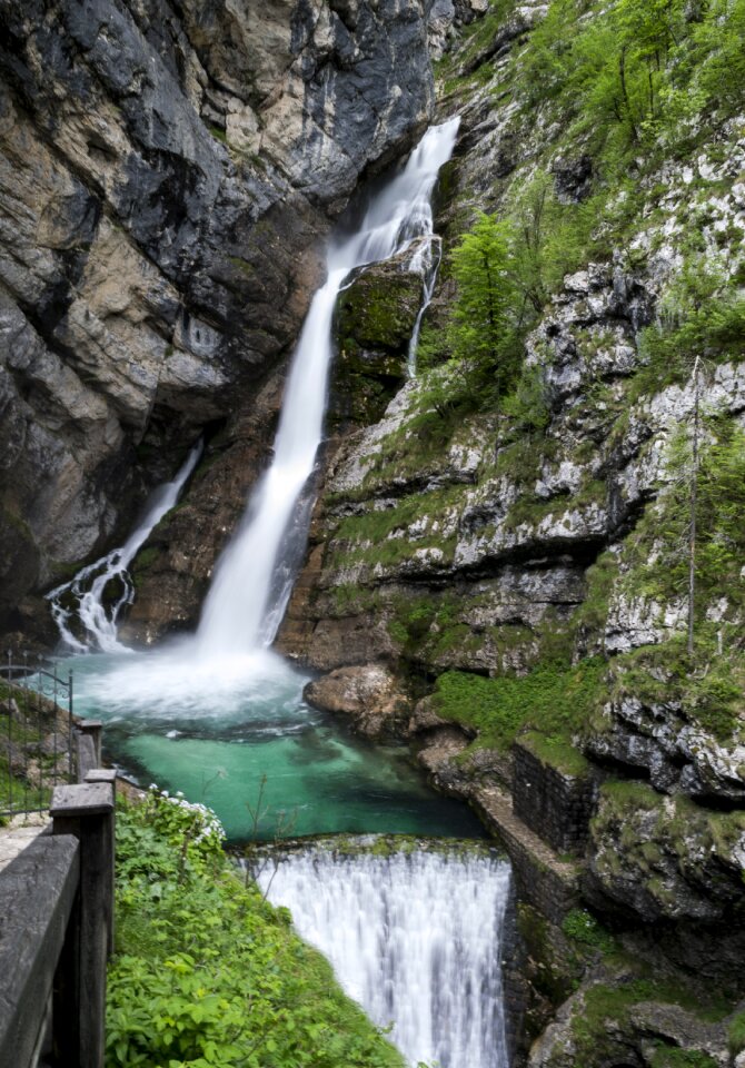 Nature green crystal clear water