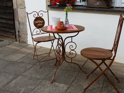 Chair metal table upper franconia