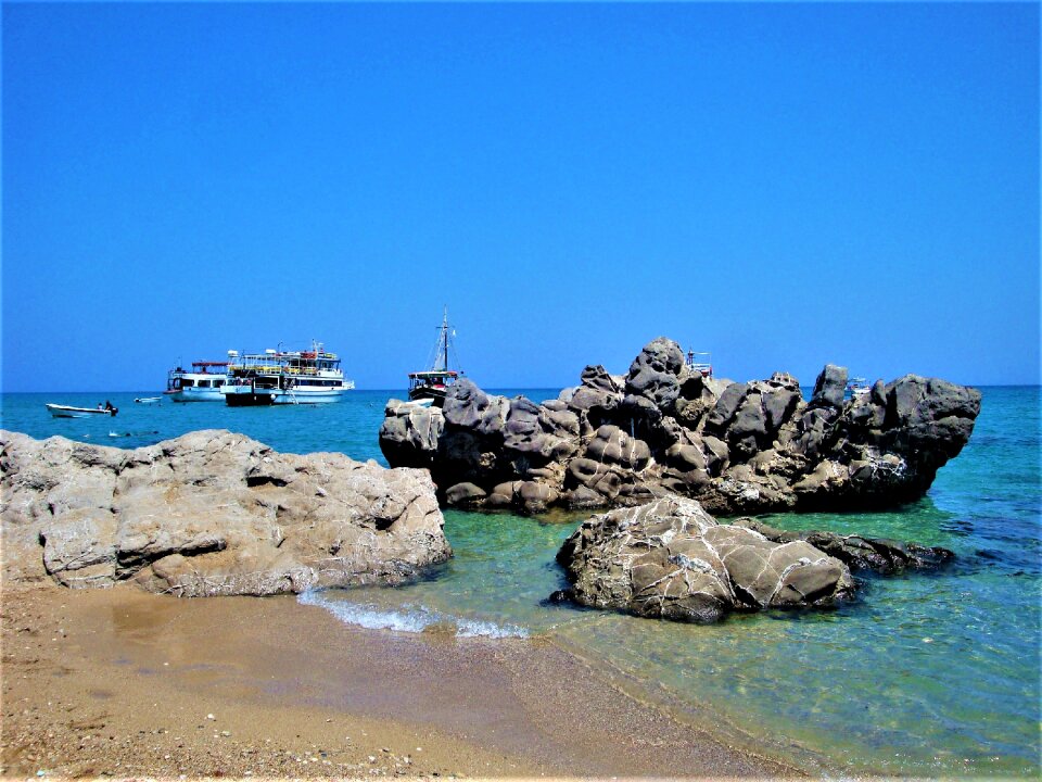 Rhodes aegean sea ship photo