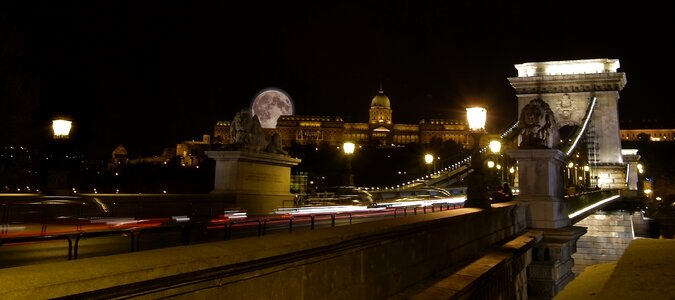 Lights bridge castle photo