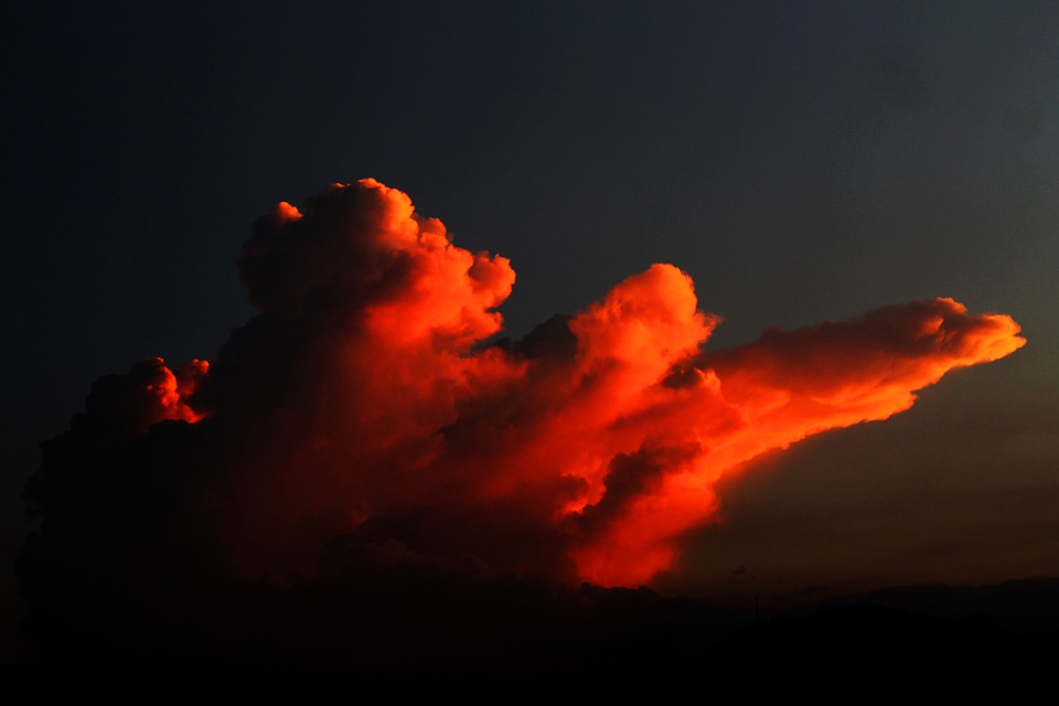Golden sunset sky outdoors