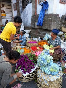 Asia market flowers photo