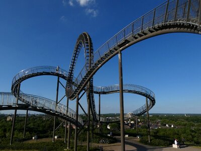 Roller coaster looping artwork