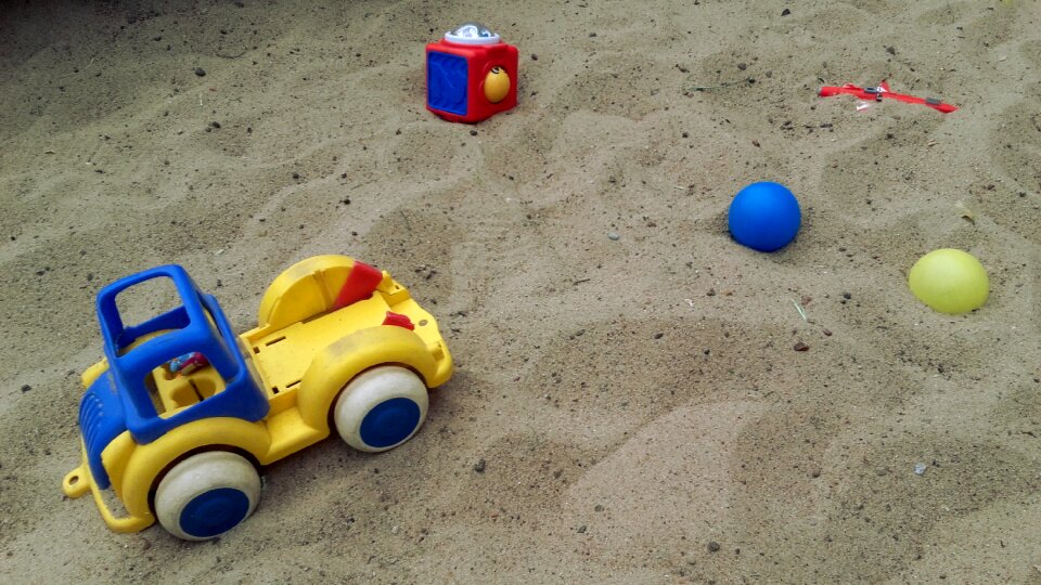 Fun sandpit sand photo