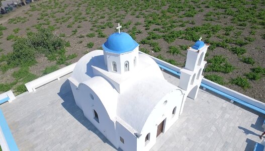 Blue greece orthodox church photo