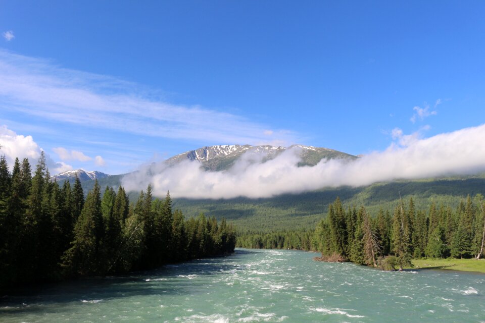 River the scenery in xinjiang photo