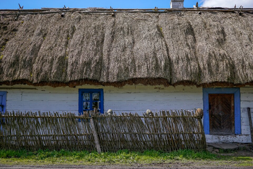 Open air museum village thatched roof