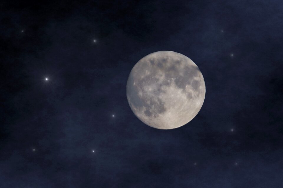 The fullness of night full moon