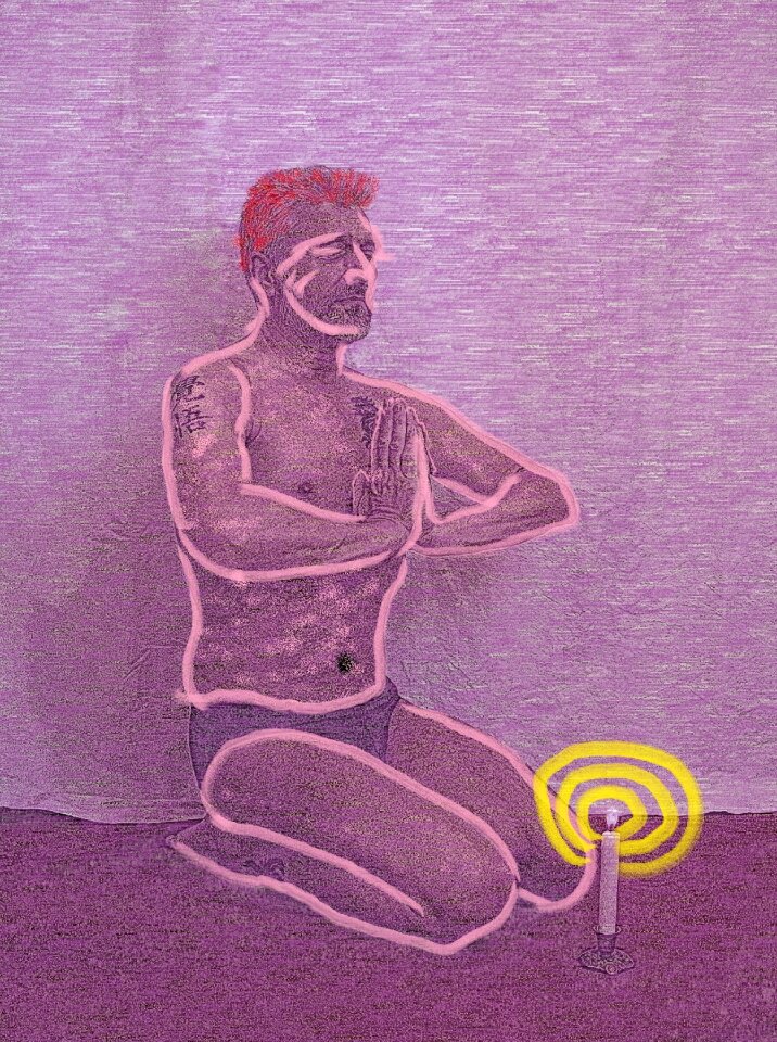 Meditation prayer modern art