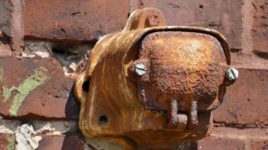 Rusty iron socket photo