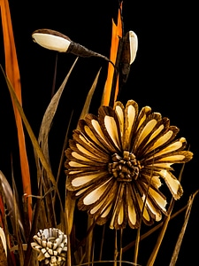 Dried flowers bouquet grasses