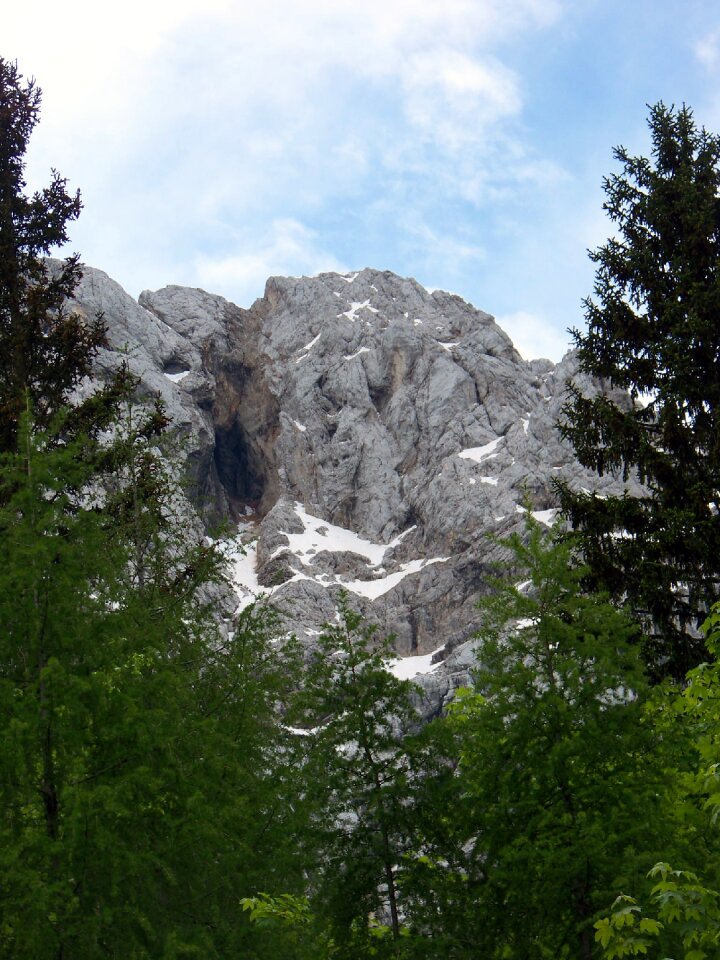 Vrsic pass alpine hiking trekking